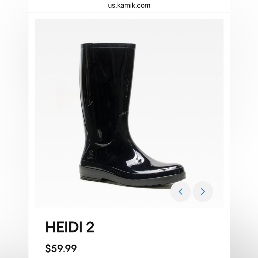 Kamik Heidi 2 Women's Black Rain Boots, Size 7